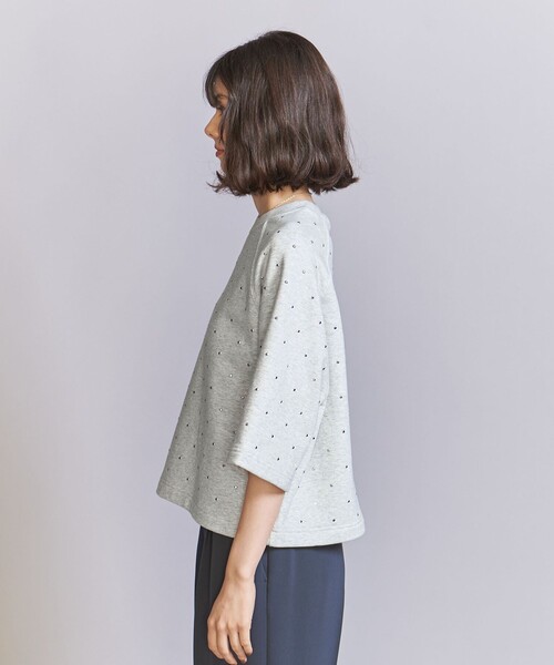 BEAUTY&YOUTH UNITED ARROWS（ビューティーアンドユースユナイテッドアローズ）の「裏毛 ラインストーン プルオーバー（スウェット・レディース・グレー/ブラック・FREE）」の7枚目の写真