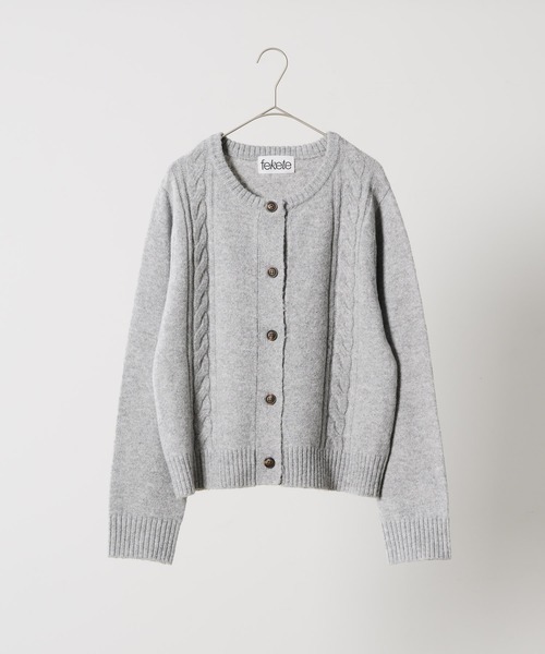 fekete SCENTED CABLE KNIT フレグランスケーブルニット セール】SCENTED CABLE KNIT CARDIGAN / フレグランスケーブル
