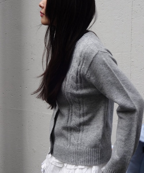 fekete SCENTED CABLE KNIT フレグランスケーブルニット