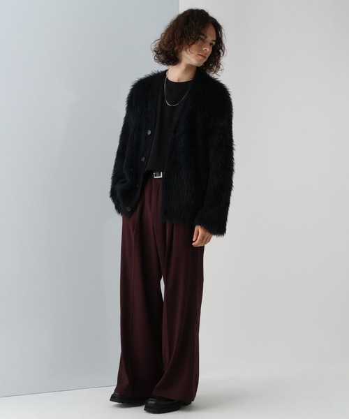 HARE（ハレ）の「ステッチデザインパンツ(HARE)（スラックス・メンズ・パープル/ブラック・FREE）」の9枚目の写真