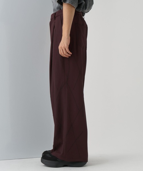 HARE（ハレ）の「ステッチデザインパンツ(HARE)（スラックス・メンズ・パープル/ブラック・FREE）」の11枚目の写真