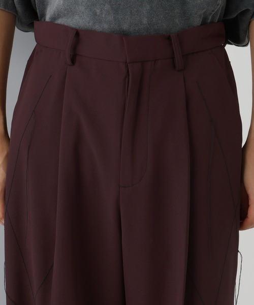 HARE（ハレ）の「ステッチデザインパンツ(HARE)（スラックス・メンズ・パープル/ブラック・FREE）」の13枚目の写真