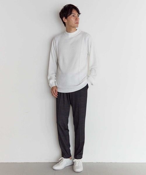 johnnyBlaze モックネック　ニット セーター　XL セール】スウィッチデザイン モックネックニット（ニット