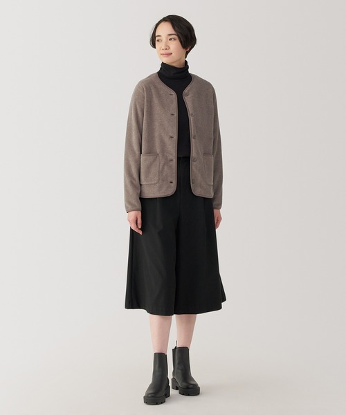 無印良品（ムジルシリョウヒン）の「婦人　素材に還るフリースカーディガン（カーディガン/ボレロ・レディース・ブラウン系/ブラック/グレー/カーキ系/オートミール・M/S/XL/L）」の7枚目の写真