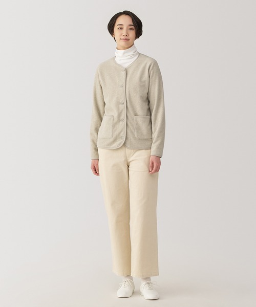 無印良品（ムジルシリョウヒン）の「婦人　素材に還るフリースカーディガン（カーディガン/ボレロ・レディース・ブラウン系/ブラック/グレー/カーキ系/オートミール・M/S/XL/L）」の14枚目の写真