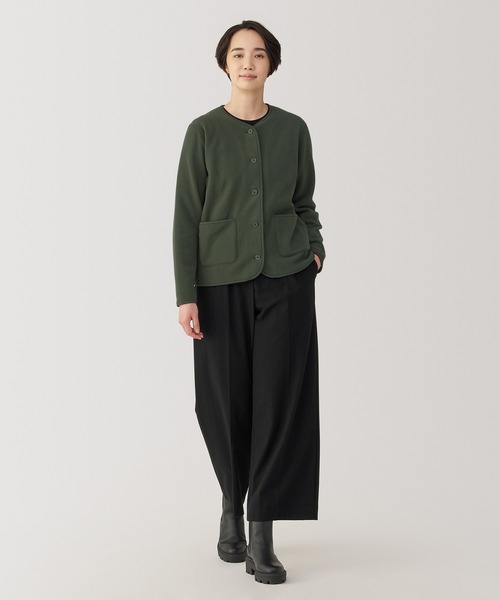 無印良品　婦人　素材に還るフリースカーディガン　XXL カーキグリーン　完売品 無印良品 「素材に還るフリース」シリーズ 発売のお知らせ