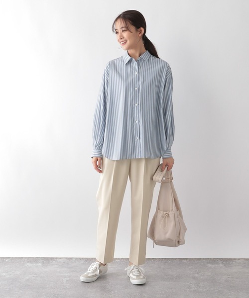 GLOBAL WORK（グローバルワーク）の「ウツクシルエットテーパードパンツ/114976（その他パンツ・レディース・グレー系その他5/チャコール/モカ/ミント/ネイビー/コーラルピンク/アイボリー/ブラック/グレー系その他/グレイッシュブルー・X-SMALL/SMALL/MEDIUM/LARGE/X-LARGE/XX-LARGE）」の12枚目の写真