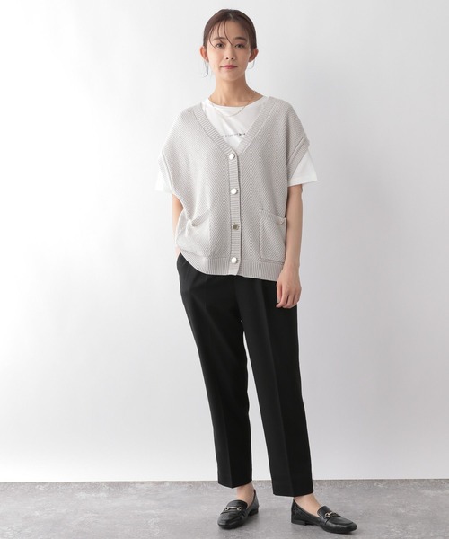 GLOBAL WORK（グローバルワーク）の「ウツクシルエットテーパードパンツ/114976（その他パンツ・レディース・グレー系その他5/チャコール/モカ/ミント/ネイビー/コーラルピンク/アイボリー/ブラック/グレー系その他/グレイッシュブルー・X-SMALL/SMALL/MEDIUM/LARGE/X-LARGE/XX-LARGE）」の14枚目の写真