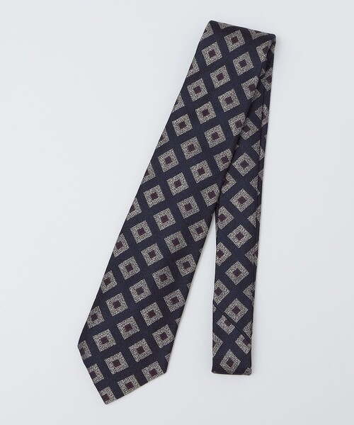 SHIPS(シップス)の「Puccini: シルク ジャカード スクエア コモン ネクタイ(ネクタイ・メンズ・ネイビー/ワイン/グレー・6)」の2枚目の写真