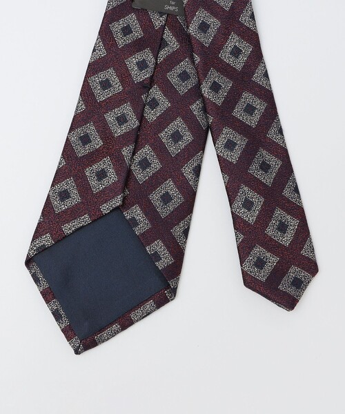 SHIPS(シップス)の「Puccini: シルク ジャカード スクエア コモン ネクタイ(ネクタイ・メンズ・ネイビー/ワイン/グレー・6)」の6枚目の写真