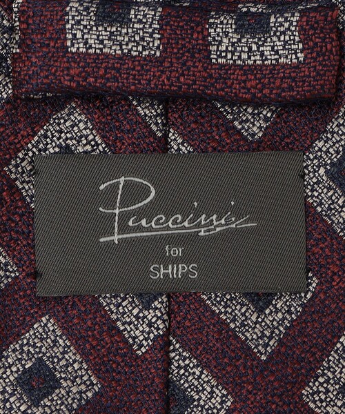 SHIPS(シップス)の「Puccini: シルク ジャカード スクエア コモン ネクタイ(ネクタイ・メンズ・ネイビー/ワイン/グレー・6)」の5枚目の写真