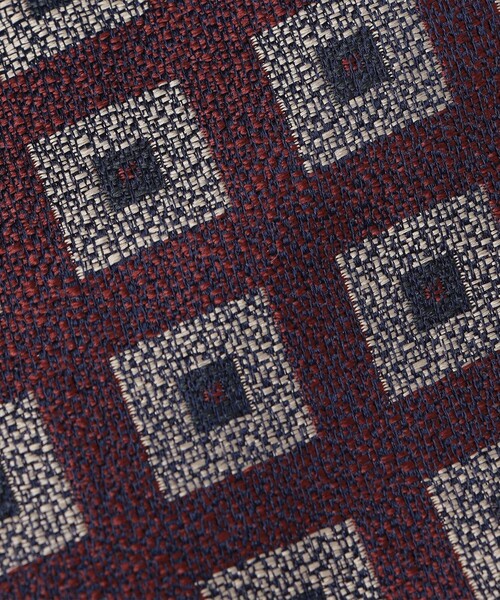 SHIPS(シップス)の「Puccini: シルク ジャカード スクエア コモン ネクタイ(ネクタイ・メンズ・ネイビー/ワイン/グレー・6)」の4枚目の写真