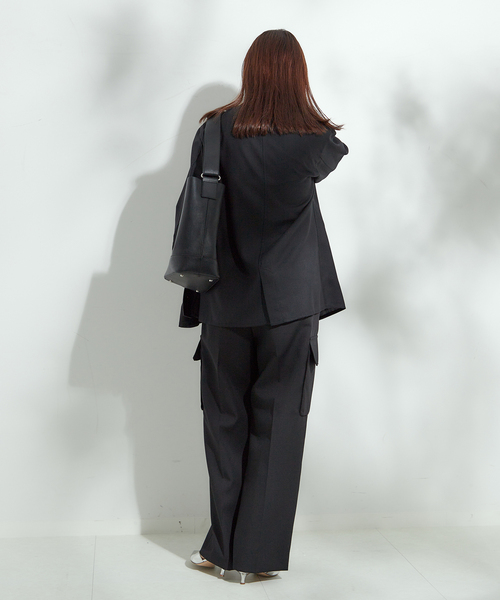 journal standard L'essage(ジャーナルスタンダードレサージュ)の「TWギャバ カーゴパンツ(カーゴパンツ・レディース・ブラック/ブラウン・38/36)」の8枚目の写真