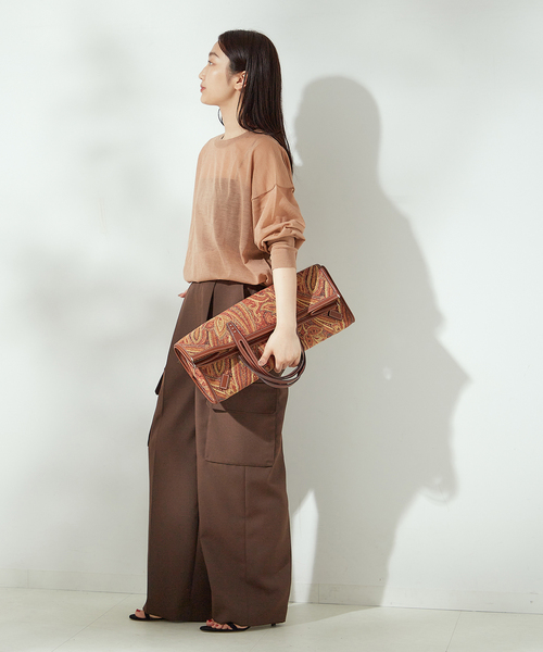 journal standard L'essage(ジャーナルスタンダードレサージュ)の「TWギャバ カーゴパンツ(カーゴパンツ・レディース・ブラック/ブラウン・38/36)」の13枚目の写真