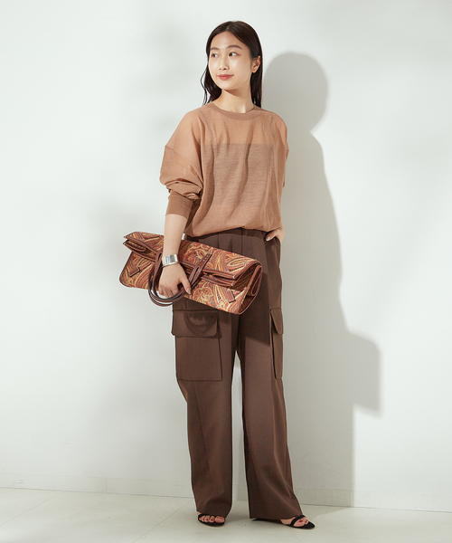 journal standard L'essage(ジャーナルスタンダードレサージュ)の「TWギャバ カーゴパンツ(カーゴパンツ・レディース・ブラック/ブラウン・38/36)」の15枚目の写真