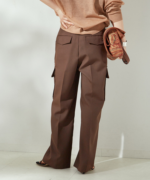 journal standard L'essage(ジャーナルスタンダードレサージュ)の「TWギャバ カーゴパンツ(カーゴパンツ・レディース・ブラック/ブラウン・38/36)」の16枚目の写真