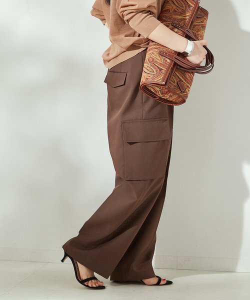 journal standard L'essage(ジャーナルスタンダードレサージュ)の「TWギャバ カーゴパンツ(カーゴパンツ・レディース・ブラック/ブラウン・38/36)」の17枚目の写真