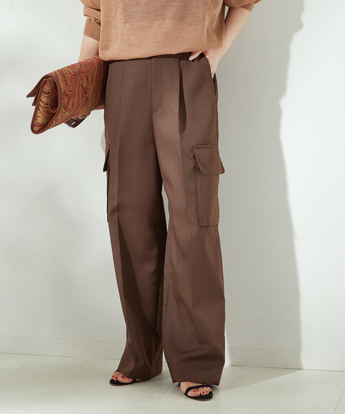 journal standard L'essage(ジャーナルスタンダードレサージュ)の「TWギャバ カーゴパンツ(カーゴパンツ・レディース・ブラック/ブラウン・38/36)」の18枚目の写真