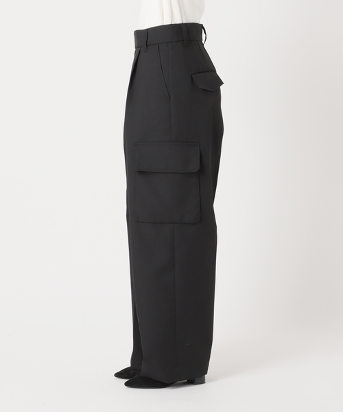 journal standard L'essage(ジャーナルスタンダードレサージュ)の「TWギャバ カーゴパンツ(カーゴパンツ・レディース・ブラック/ブラウン・38/36)」の21枚目の写真