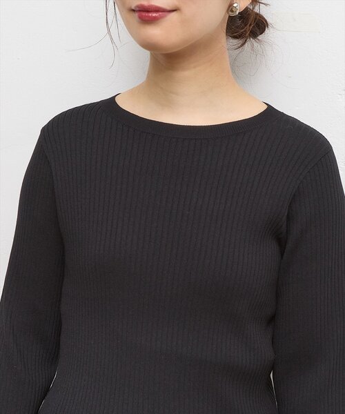 natural couture（ナチュラルクチュール）の「袖口シアーリブニット（ニット/セーター・レディース・ピンク系その他/グレイッシュベージュ/アイボリー/ブラック/ブルー系その他・FREE）」の12枚目の写真