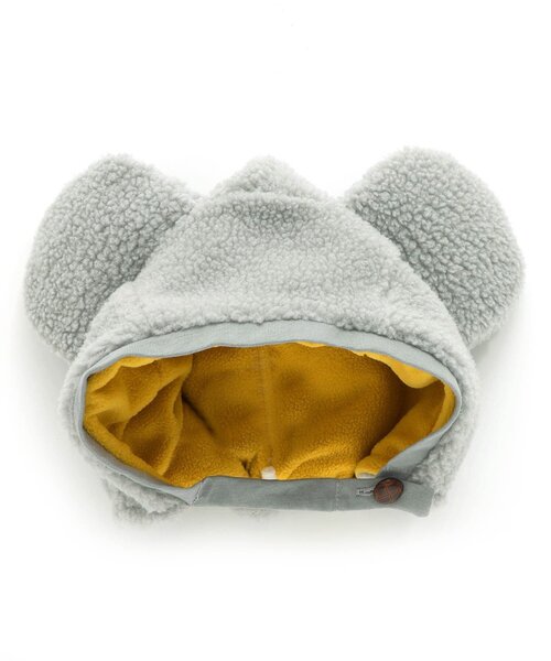 p.premier（ピードットプルミエ）の「ぬいぐるみくまのボンネット（キャップ・キッズ・ライトグレー/アイボリー/キャメル/チャコール・46/50/54/58）」の3枚目の写真
