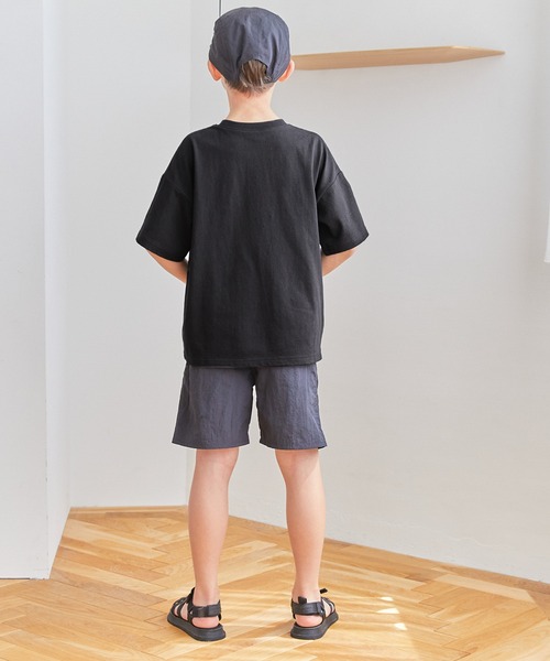 ブラック Tシャツ ジッパーポケット付き STYLEBLOCK tシャツ ポップコーン編みロゴ刺繍胸ポケット付きT