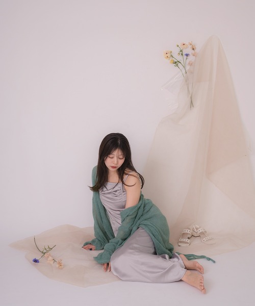 mideal（マイディール）の「satin drape cami onepiece / サテンドレープキャミワンピース（ワンピース・レディース・ピンク/ブルー・FREE）」の16枚目の写真