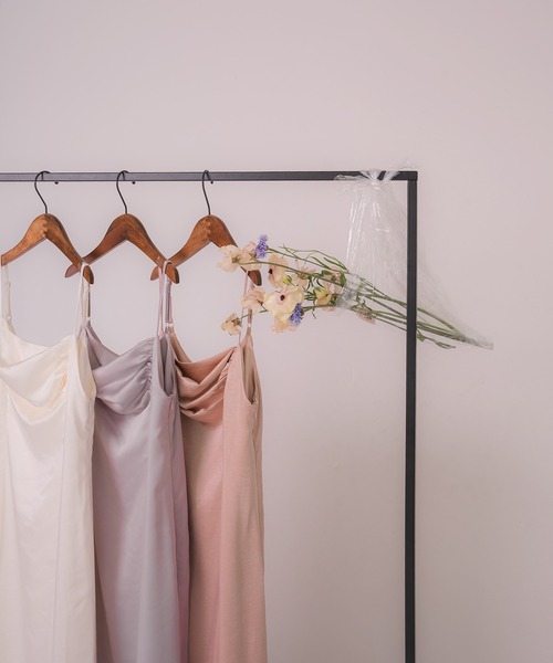 mideal（マイディール）の「satin drape cami onepiece / サテンドレープキャミワンピース（ワンピース・レディース・ピンク/ブルー・FREE）」の5枚目の写真