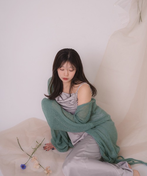 mideal（マイディール）の「satin drape cami onepiece / サテン