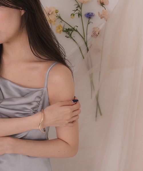 mideal（マイディール）の「satin drape cami onepiece / サテンドレープキャミワンピース（ワンピース・レディース・ピンク/ブルー・FREE）」の3枚目の写真