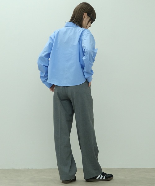 CRANK 韓国　シャツ　クロップド丈 CRANK/クランク』BAND LOGO CROP T/ロゴプリントクロップド丈