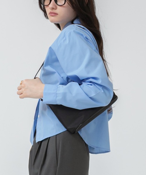 HEILIS(ヘイリス)の「クロップド丈ロングスリーブシャツ / 秋服 冬服 春服 ショート丈 長袖 短丈 レギュラーカラー 韓国 ノームコア ブルー オフホワイト イエロー レイヤード(シャツ/ブラウス・レディース・ブルー/ホワイト/イエロー・FREE)」の20枚目の写真