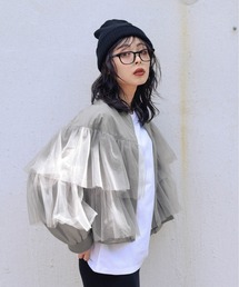 Lajour | 日本製 ティアードチュールブルゾン(ブルゾン)