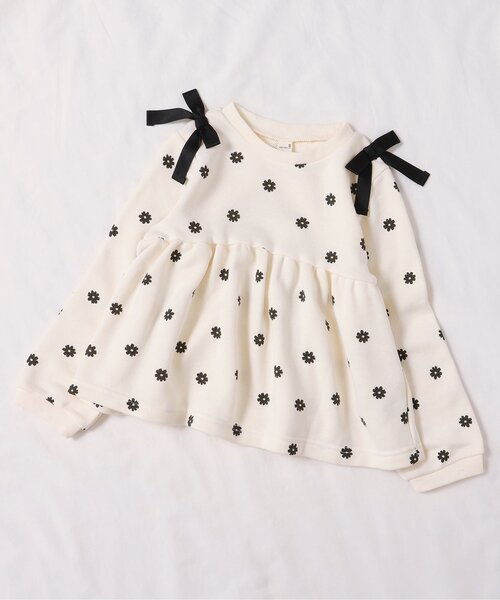 apres les cours（アプレレクール）の「【WEB限定】7days Style/肩リボンフレアトレーナー（スウェット・キッズ・ブラック/ブルー/ピンク/アイボリー/その他3・90/100/110/120/80/130/140）」の5枚目の写真