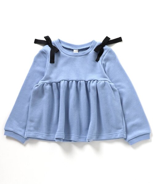 apres les cours（アプレレクール）の「【WEB限定】7days Style/肩リボンフレアトレーナー（スウェット・キッズ・ブラック/ブルー/ピンク/アイボリー/その他3・90/100/110/120/80/130/140）」の3枚目の写真