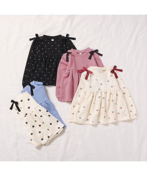 apres les cours（アプレレクール）の「【WEB限定】7days Style/肩リボンフレアトレーナー（スウェット・キッズ・ブラック/ブルー/ピンク/アイボリー/その他3・90/100/110/120/80/130/140）」の9枚目の写真