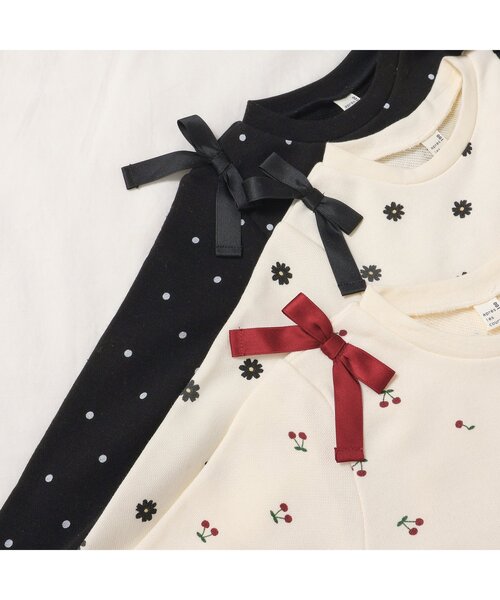 apres les cours（アプレレクール）の「【WEB限定】7days Style/肩リボンフレアトレーナー（スウェット・キッズ・ブラック/ブルー/ピンク/アイボリー/その他3・90/100/110/120/80/130/140）」の10枚目の写真