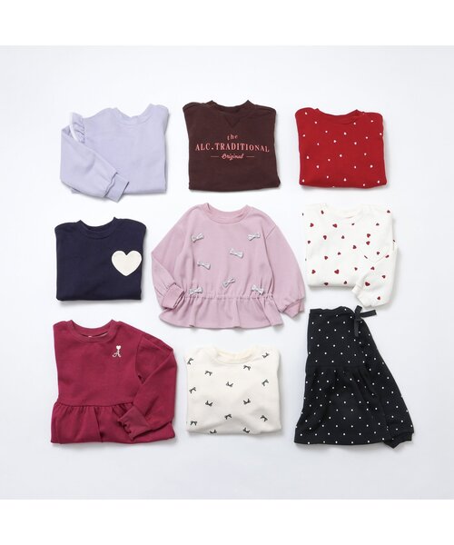 apres les cours（アプレレクール）の「【WEB限定】7days Style/肩リボンフレアトレーナー（スウェット・キッズ・ブラック/ブルー/ピンク/アイボリー/その他3・90/100/110/120/80/130/140）」の11枚目の写真