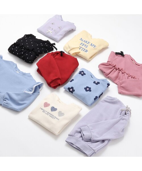 apres les cours（アプレレクール）の「【WEB限定】7days Style/肩リボンフレアトレーナー（スウェット・キッズ・ブラック/ブルー/ピンク/アイボリー/その他3・90/100/110/120/80/130/140）」の12枚目の写真