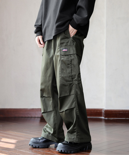 Dickies（ディッキーズ）の「【neos】GENUINE DICKIES ジェニュイン ディッキーズ ツイル チノ ワイド カーゴ パンツ（カーゴパンツ・メンズ・ベージュ/カーキ/ブラック・MEDIUM/X-LARGE/LARGE）」の5枚目の写真