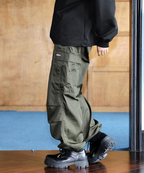 Dickies（ディッキーズ）の「【neos】GENUINE DICKIES ジェニュイン ディッキーズ ツイル チノ ワイド カーゴ パンツ（カーゴパンツ・メンズ・ベージュ/カーキ/ブラック・MEDIUM/X-LARGE/LARGE）」の9枚目の写真