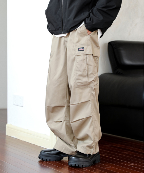 ディッキーズ　カーゴパンツ　ベージュチノパン　古着　W42 L30 Dickiesディッキーズ ワークパンツ チノパン ベージュ28インチ
