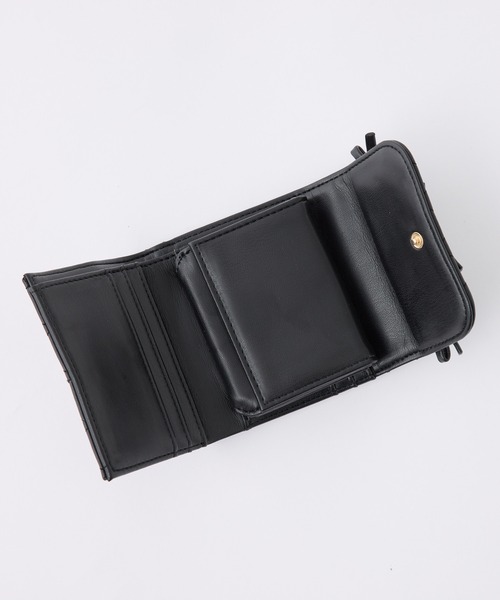 RIBBON キルトウォレット 黒色 one after another NICE CLAUP（ワンアフターアナザーナイスクラップ