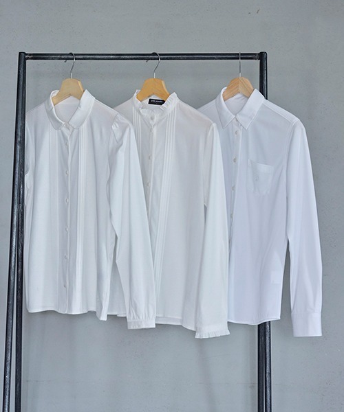 【シワになりにくい】丸襟長袖シャツ（シャツ/ブラウス）｜pom ponette junior（ポンポネットジュニア）