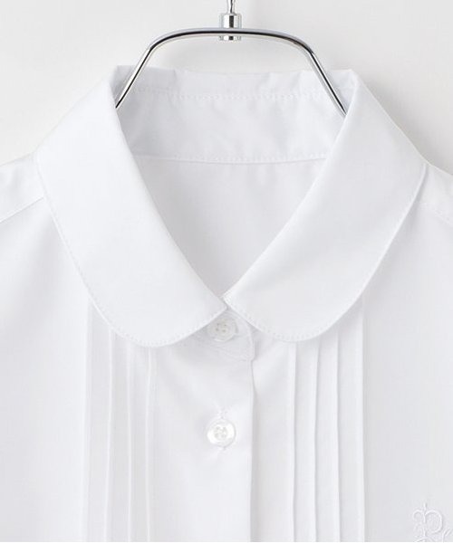 【シワになりにくい】丸襟長袖シャツ（シャツ/ブラウス）｜pom ponette junior（ポンポネットジュニア）