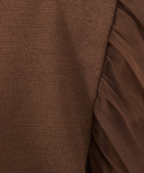 qualite（カリテ）の「チュールコンビニット（ニット/セーター・レディース・アイボリー/ブラウン/ブラック・フリー）」の8枚目の写真