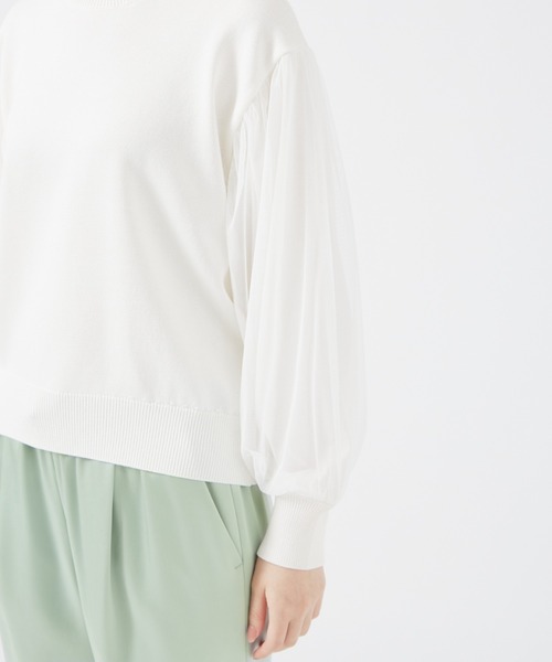 qualite（カリテ）の「チュールコンビニット（ニット/セーター・レディース・アイボリー/ブラウン/ブラック・フリー）」の14枚目の写真