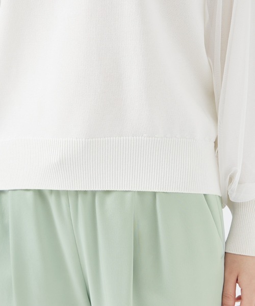 qualite（カリテ）の「チュールコンビニット（ニット/セーター・レディース・アイボリー/ブラウン/ブラック・フリー）」の15枚目の写真