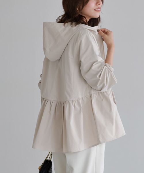 Pierrot（ピエロ）の「ヘムフレアフーディブルゾン（ブルゾン・レディース・ネイビー/ベージュ/ベージュ系その他/ライトベージュ/ブラック・M/L/S/LL）」の21枚目の写真