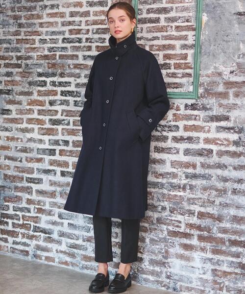 DRESSTERIOR（ドレステリア）の「【大人百花冬号掲載　モデル美香さん着用】Super110sウールAラインステンカラーコート（ステンカラーコート・レディース・ネイビー/キャメル・34/36/38）」の13枚目の写真